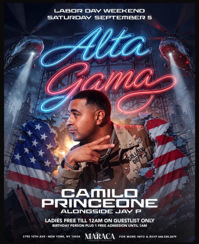 Event - Alta Gama Saturdays Labor Day Weekend DJ Camilo Live At Maraca NYC - New York, New York - September 5, 2026 | concert tickets