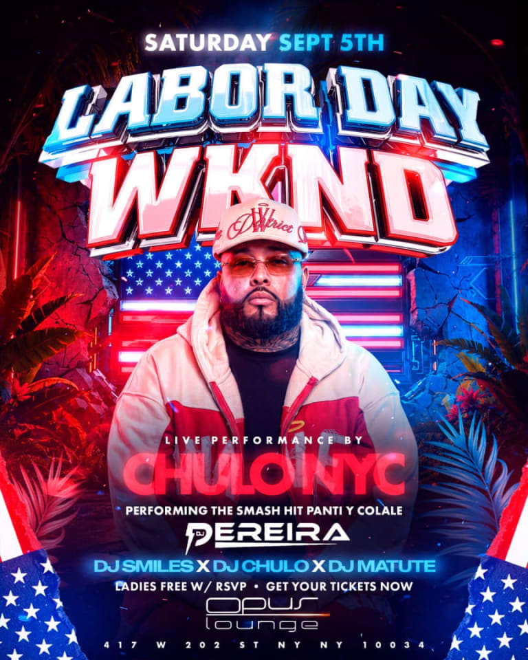 Event - VIP Sundays Labor Day Weekend DJ Chulo Live At Opus Lounge  - New York, New York - September 5, 2026 | concert tickets