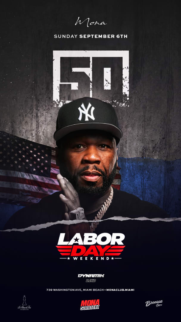 Event - Motion Picture Sundays 50 Cent Live At Mona Miami - Miami Beach, Florida - September 6, 2026 | concert tickets