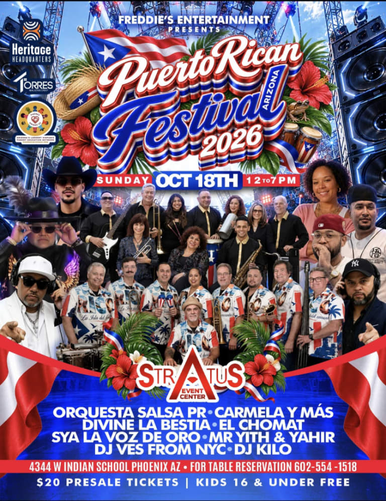Event - Puerto Rican Festival 2026 - Phoenix, AZ - dom, 18 de octubre de 2026} | concert tickets