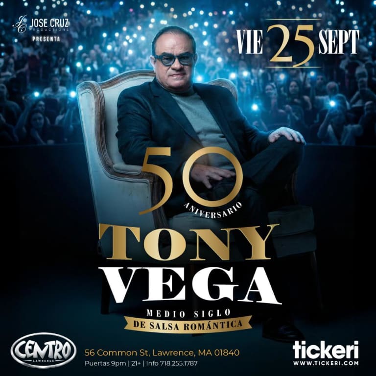 Event - Tony Vega en Lawrence - Lawrence, Massachusetts - September 25, 2026 | concert tickets