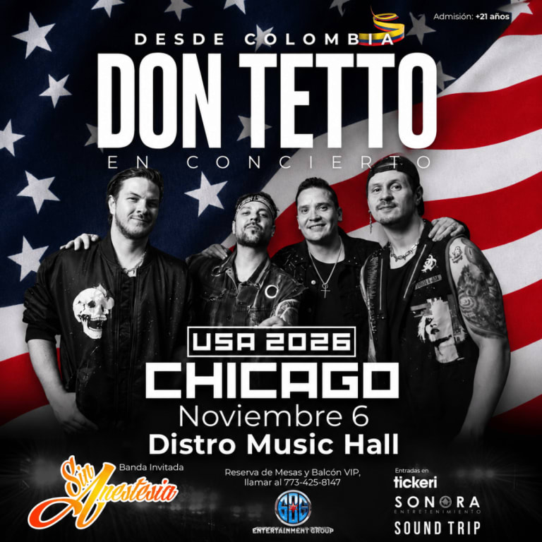 Event - DON TETTO en CHICAGO  - Berwyn, IL - vie, 6 de noviembre de 2026} | concert tickets