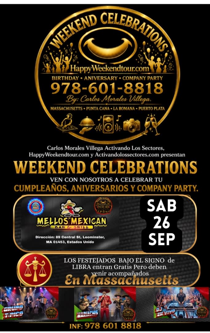 Event - Weekend Celebrations - Leominster, Massachusetts - September 26, 2026 | concert tickets