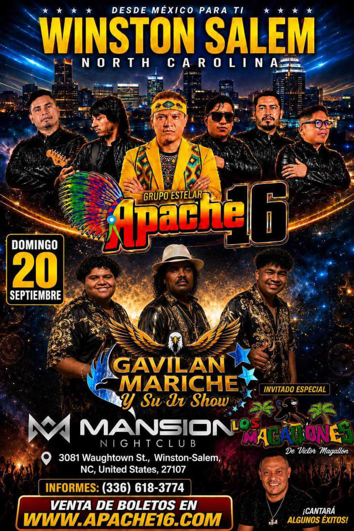 Event - Apache 16 EN Vivo! en Winston Salem - Winston-Salem, North Carolina - September 20, 2026 | concert tickets