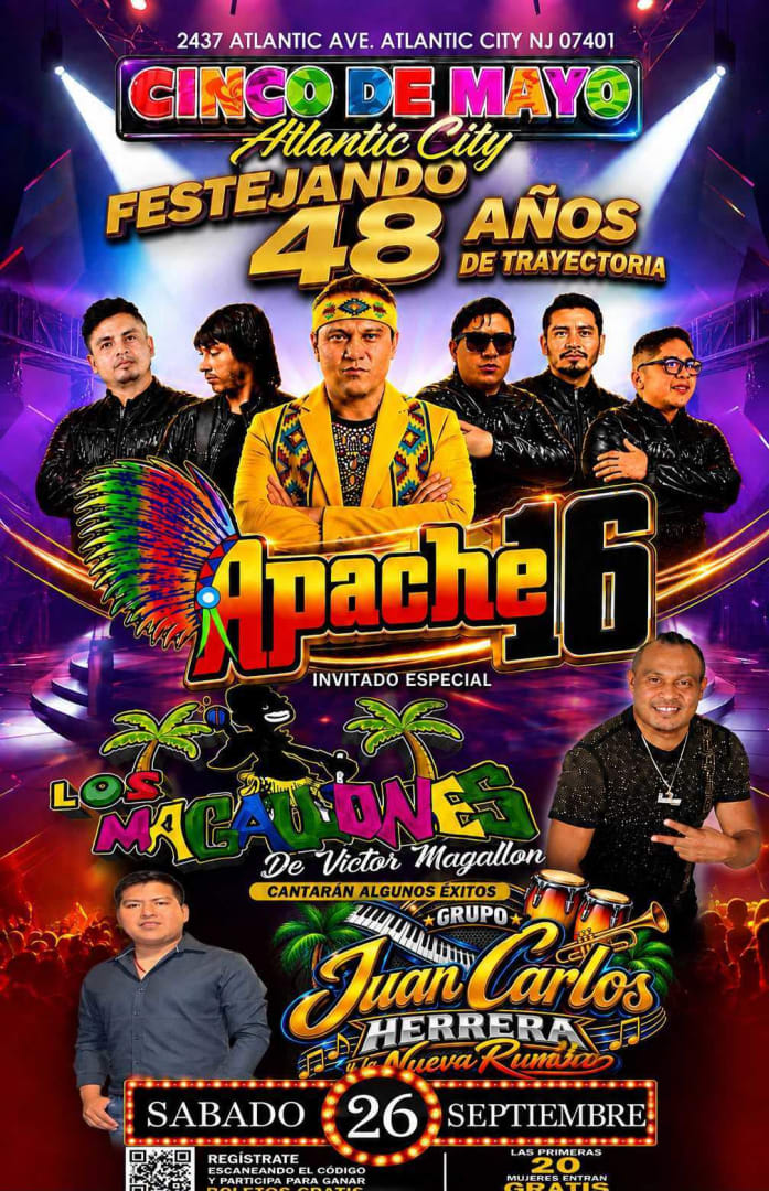 Event - Apache 16 EN Vivo! en Atlantic City - Atlantic City, New Jersey - September 26, 2026 | concert tickets