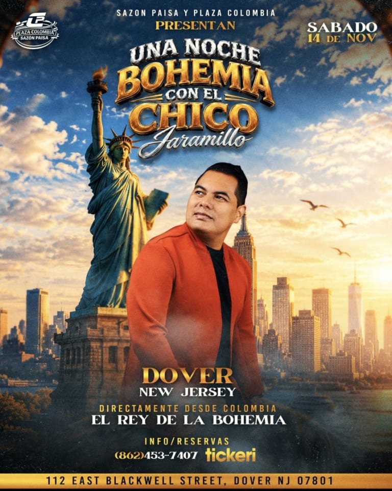 Event - UNA NOCHE BOHEMIA CON EL CHICO JARAMILLO  - Dover, NJ - sáb, 14 de noviembre de 2026} | concert tickets
