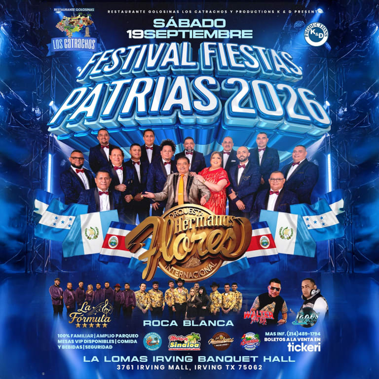 Event - Festival Fiestas Patrias 2026 con Orquesta Hermanos Flores y mas - Irving TX - Irving, TX - sáb, 19 de septiembre de 2026} | concert tickets