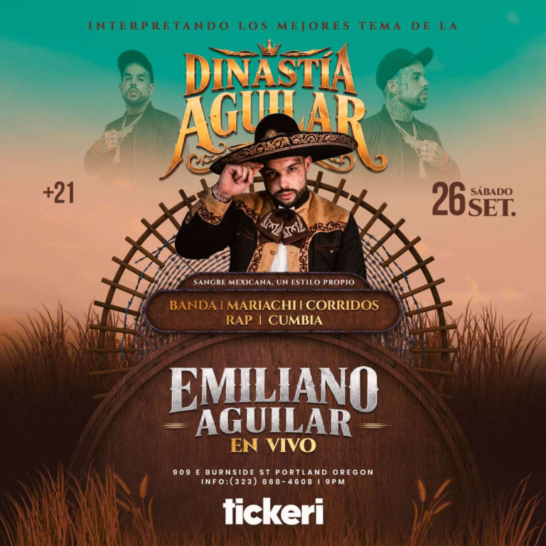 Event - Emiliano Aguilar en Portland  - Portland, Oregon - September 26, 2026 | concert tickets