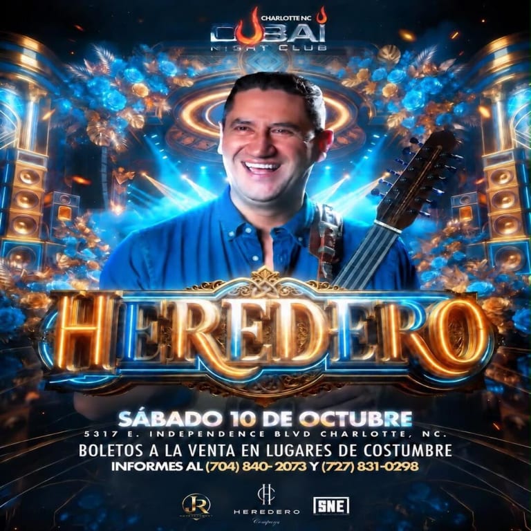 Event - Heredero en vivo en Charlotte - Charlotte, North Carolina - October 10, 2026 | concert tickets