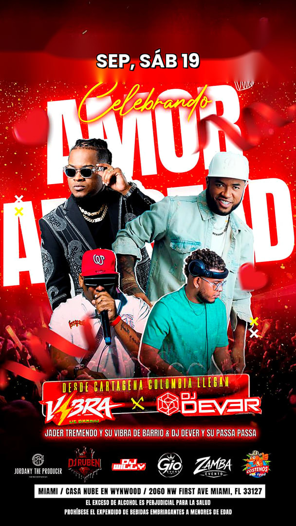 Event -  Jader Tremendo y su Vibra de Barrio - Celebrando  Amor y Amistad  - Miami, Florida - September 19, 2026 | concert tickets