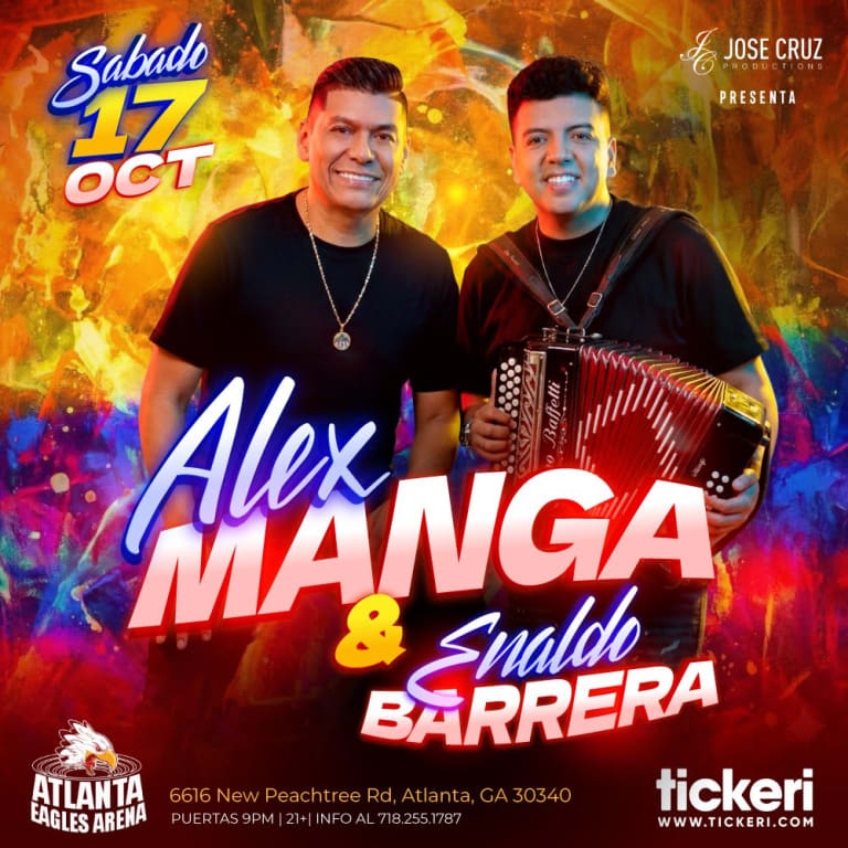 Event - Alex Manga y Enaldo Barrera Jr. en Atlanta - Doraville, Georgia - October 17, 2026 | concert tickets