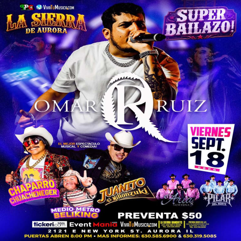 Event - Omar Ruiz en Vivo en Aurora - Aurora, Illinois - September 18, 2026 | concert tickets