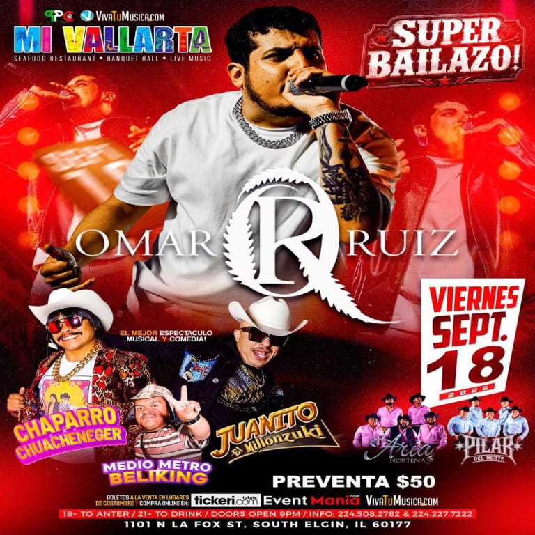 Event - Omar Ruiz en Vivo en Elgin - South Elgin, Illinois - September 18, 2026 | concert tickets