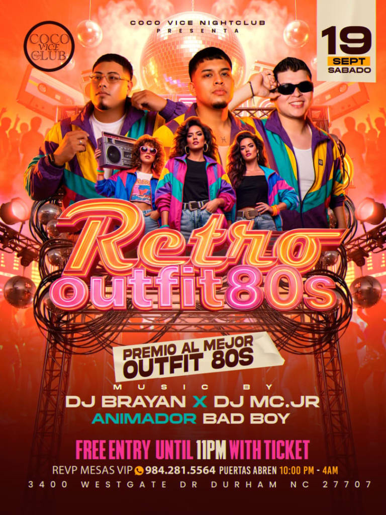 Event - RETRO OUFIT 80s - Durham, North Carolina - September 19, 2026 | concert tickets