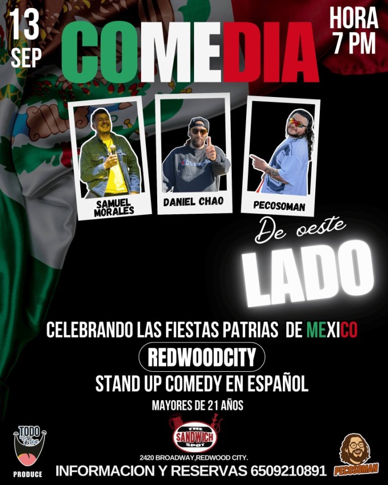 Event - COMEDIA DE OESTE LADO RWC (Comedia en Español) - Redwood City, CA - Sun, September 13, 2026} | concert tickets
