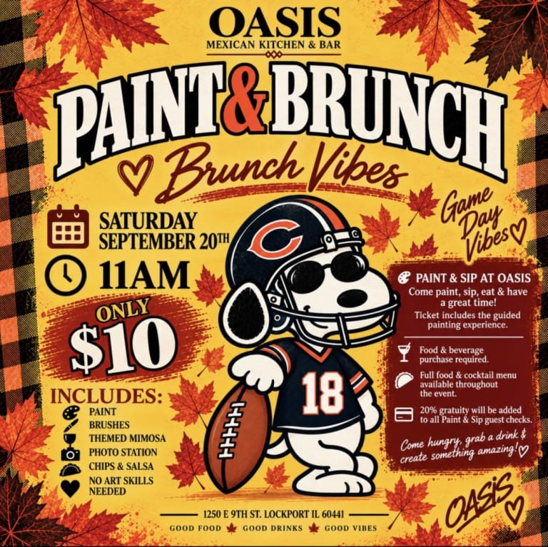 Event - Snoopy Chicago Bears Paint & Brunch - Lockport, Illinois - September 19, 2026 | concert tickets