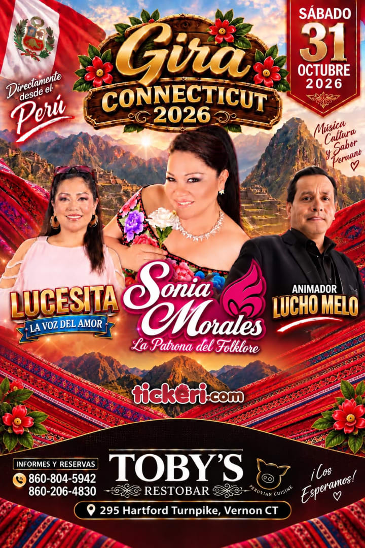 Event - SONIA MORALES en VERNON-CT - Vernon, Connecticut - October 31, 2026 | concert tickets