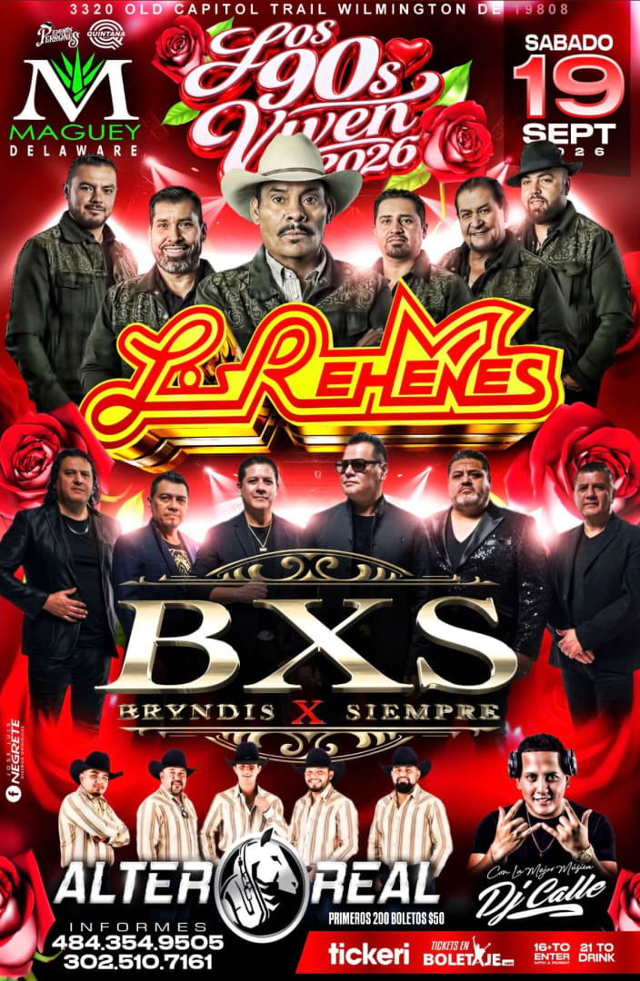 Event - Rehenes BXS en Vivo - Wilmington, Delaware - September 19, 2026 | concert tickets