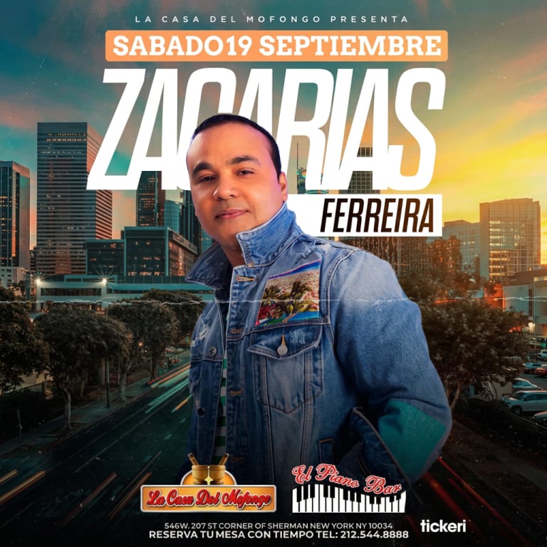 Event - ZACARIAS FERREIRA EN CONCIERTO BAILABLE - New York, NY - sáb, 19 de septiembre de 2026} | concert tickets