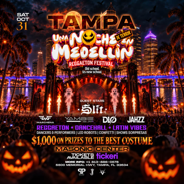 Event - UNA NOCHE EN MEDELLIN | Tampa Reggaeton Fest - Tampa, Florida - October 31, 2026 | concert tickets