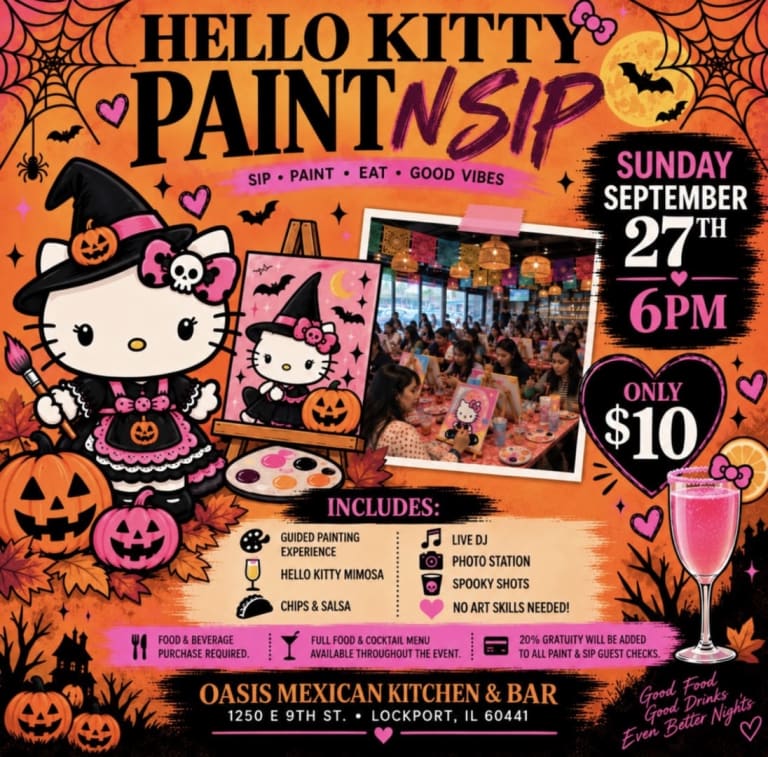 Event - Hello Kitty Halloween Paint & Sip - Lockport, IL - Sun, September 27, 2026} | concert tickets