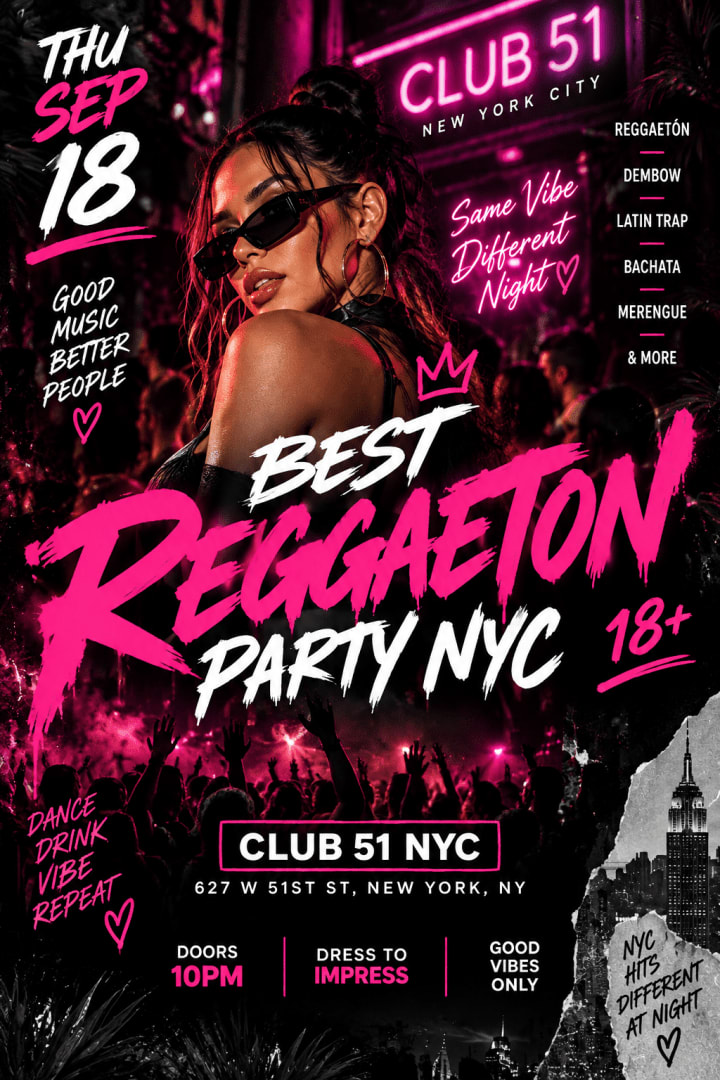 Event - Best Reggaeton Party NYC - 18+ - New York, New York - September 25, 2026 | concert tickets