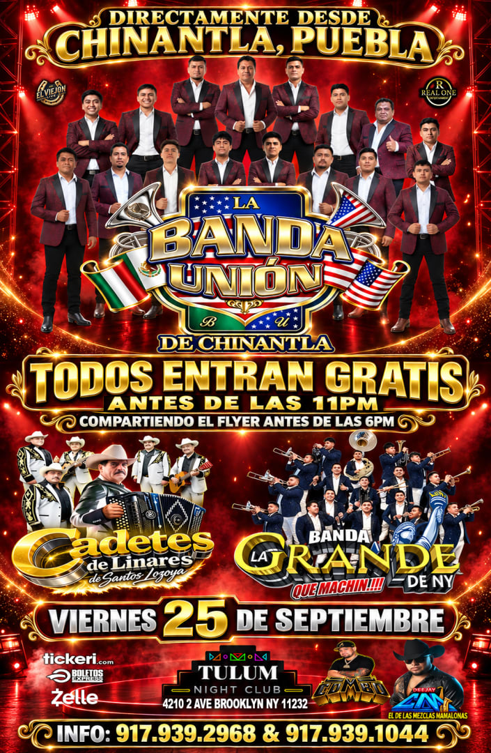 Event - 🎺🔥 ¡NOCHE DE FIESTA Y GRAN BAILE EN TULUM NIGHT CLUB! 🔥🎺 - Brooklyn, New York - September 25, 2026 | concert tickets