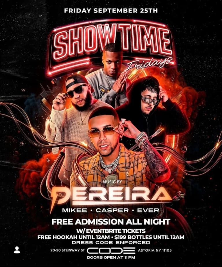 Event - Showtime Fridays With Dj Pereira At Code Astoria - Astoria, New York - September 25, 2026 | concert tickets