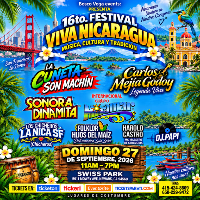 Event - 16to. Gran Festival Viva Nicaragua - Newark, CA - Sun, September 27, 2026} | concert tickets