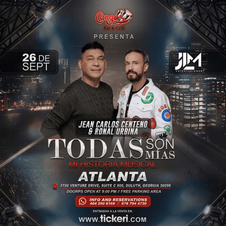 Event - Jean Carlos Centeno & Ronal Urbina ¡En Concierto! - Atlanta, GA. - Duluth, GA - Sat, September 26, 2026} | concert tickets