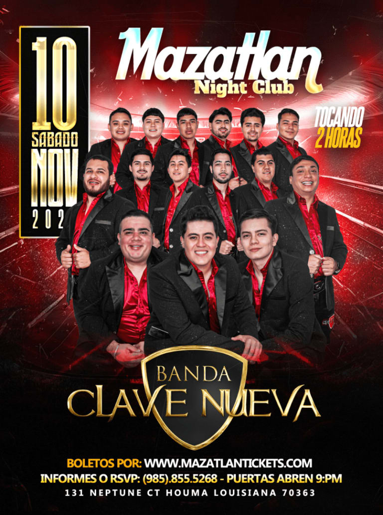 Event - Banda Clave Nueva  - Houma, Louisiana - October 10, 2026 | concert tickets