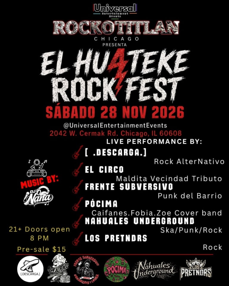 Event - El Huateke Rock Fest - Chicago, Illinois - November 28, 2026 | concert tickets