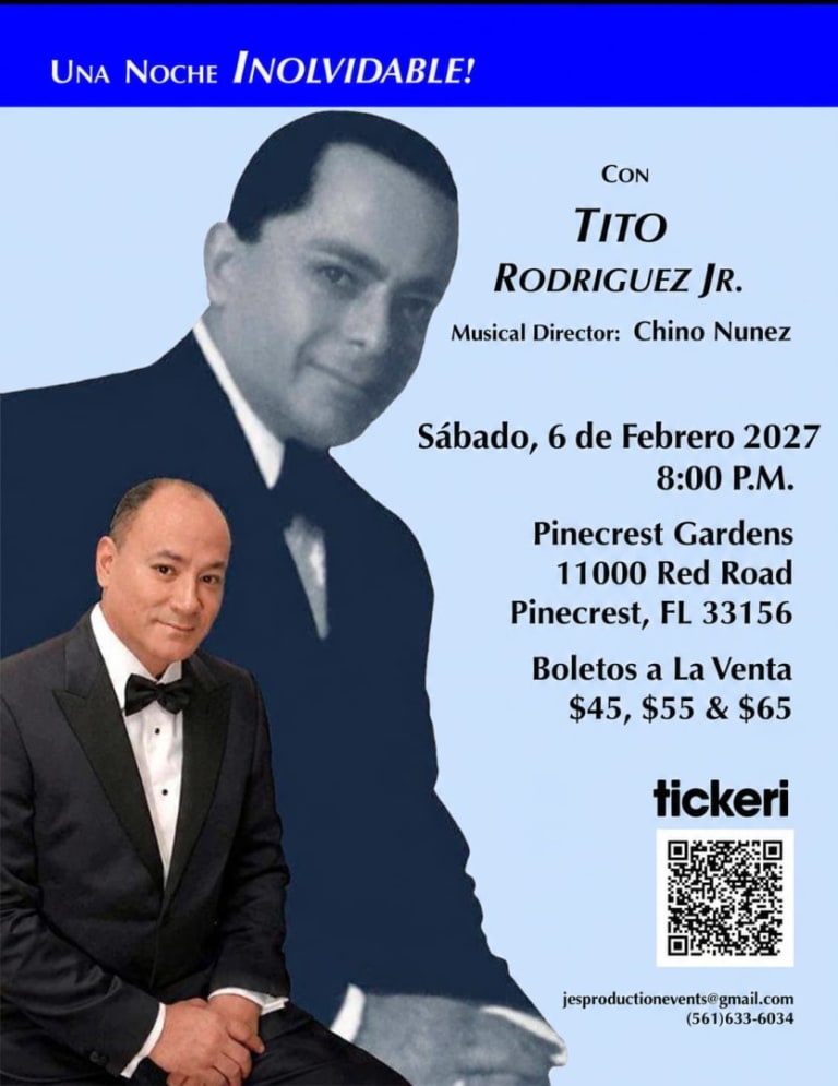 Event - Una Noche Inolvidable Con Tito Rodriguez Jr.  - Pinecrest, FL - sáb, 6 de febrero de 2027} | concert tickets
