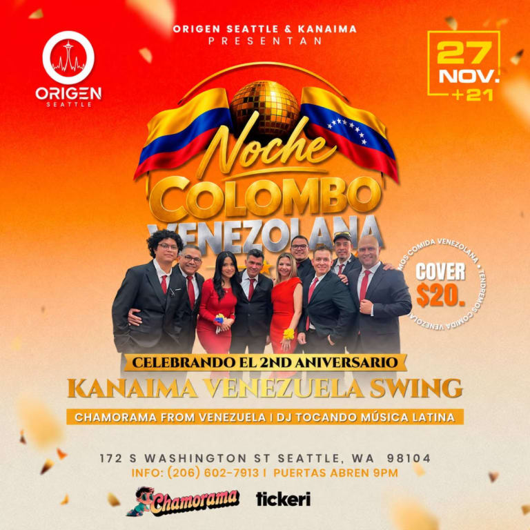 Event - Noche Colombo Venezolana – 2nd Anniversary of Kanaima Venezuela Swing - Seattle, Washington - November 27, 2026 | concert tickets
