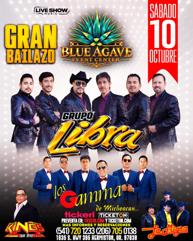 Event - GRUPO LIBRA LOS GAMMA DE MICHOACAN Y GRUPO LA MIGRA  - Hermiston, Oregon - October 10, 2026 | concert tickets