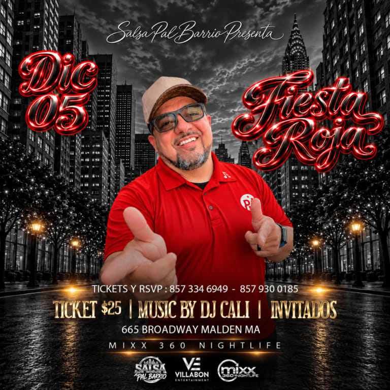 Event - Salsa Pal Barrio ( Fiesta Roja ) - Malden, Massachusetts - December 5, 2026 | concert tickets