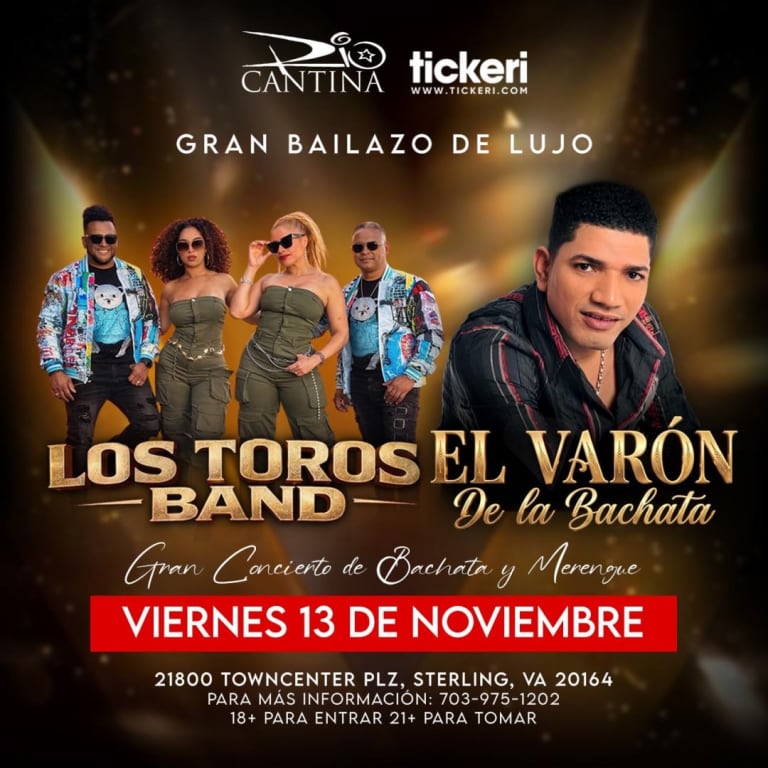 Event - EL VARON DE LA BACAHATA Y LOS TOROS BAND  - Sterling, Virginia - November 13, 2026 | concert tickets