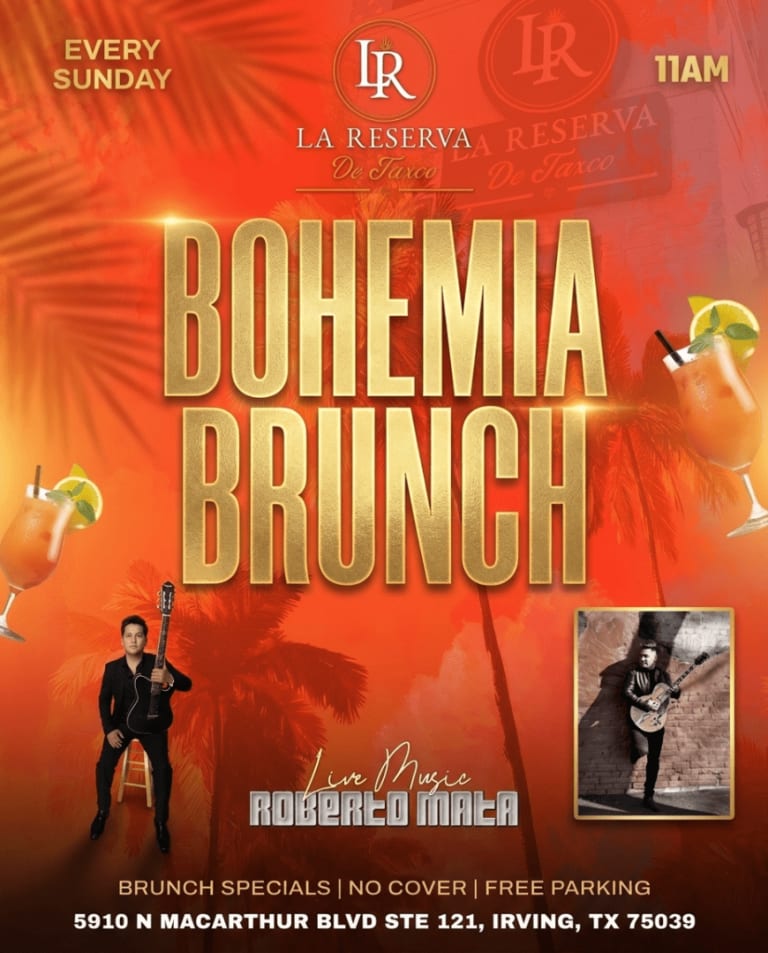Event - 🎶🔥 BOHEMIA SATURDAY BRUNCH AT THE RESERVE EULESS WITH ROBERTO MATA! 🔥🎶 - Irving, Texas - September 27, 2026 | concert tickets