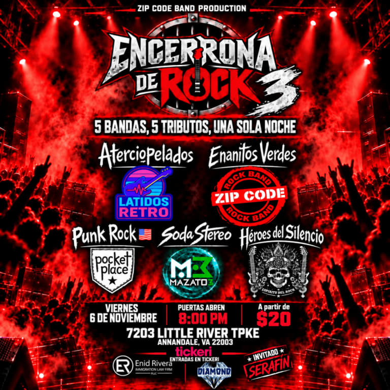 Event - Encerrona de Rock 3 - Annandale, Virginia - November 6, 2026 | concert tickets
