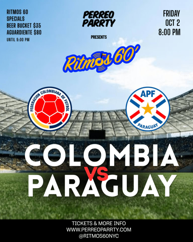 Event - Colombia vs Paraguay - Soccer Game Watch Party at Ritmos 60 Salsa Bar - Queens, New York - October 2, 2026 | concert tickets