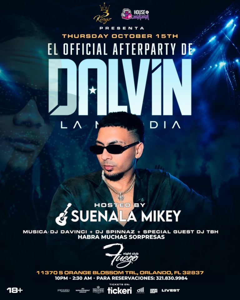 Event - Dalvin la melodia official after party hosted by Suenala Mikey  - Orlando, Florida - October 15, 2026 | concert tickets