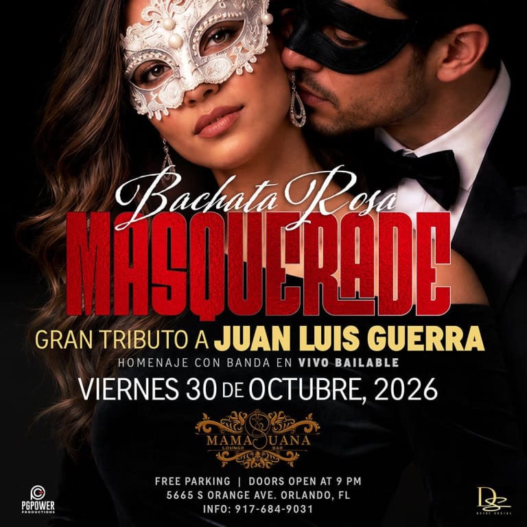 Event - Bachata Rosa Masquerade-Tributo a Juan Luis Guerra - Pine Castle, Florida - October 30, 2026 | concert tickets
