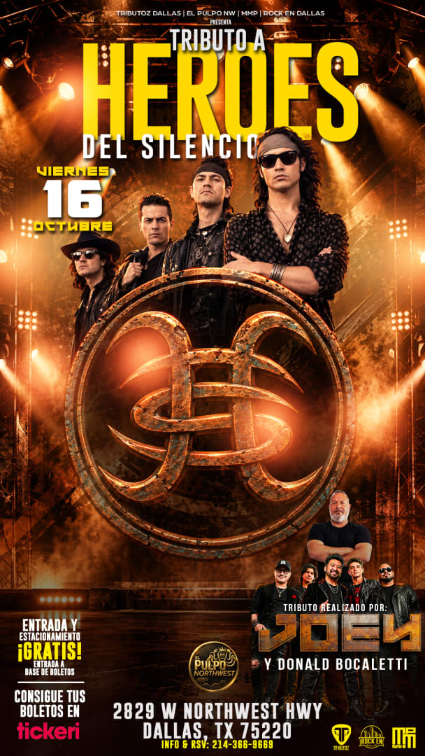Event - Tributo a Heroes del Silencio - Dallas, TX - vie, 16 de octubre de 2026} | concert tickets