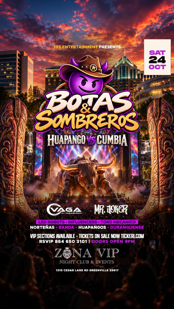 Event - Botas Y Sombrero - Greenville, South Carolina - October 24, 2026 | concert tickets