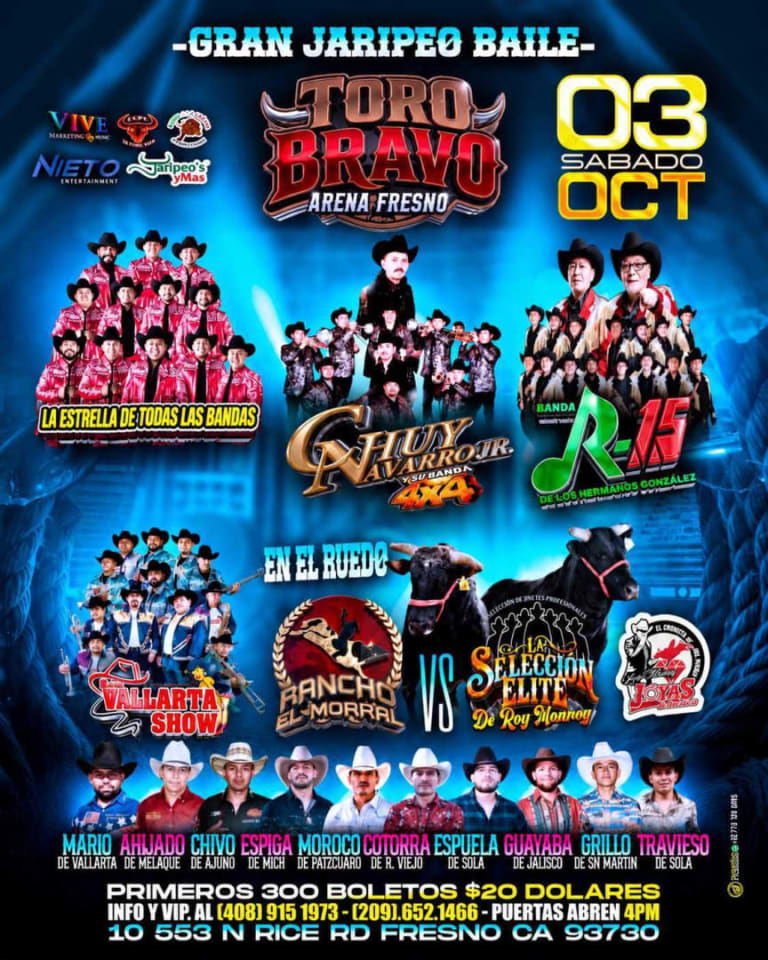 Event - Gran Jaripeo Baile en Toro Bravo Arena (Fresno, California) - Fresno, California - October 3, 2026 | concert tickets