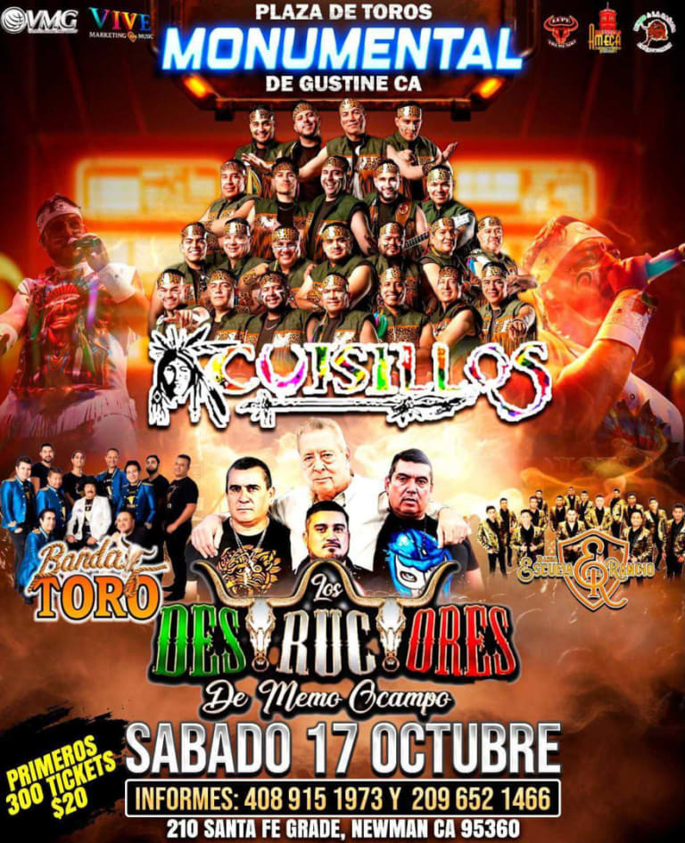 Event - Gran Jaripeo Baile en la Plaza de Toros Monumental de Gustine (Newman, California) - Newman, California - October 17, 2026 | concert tickets