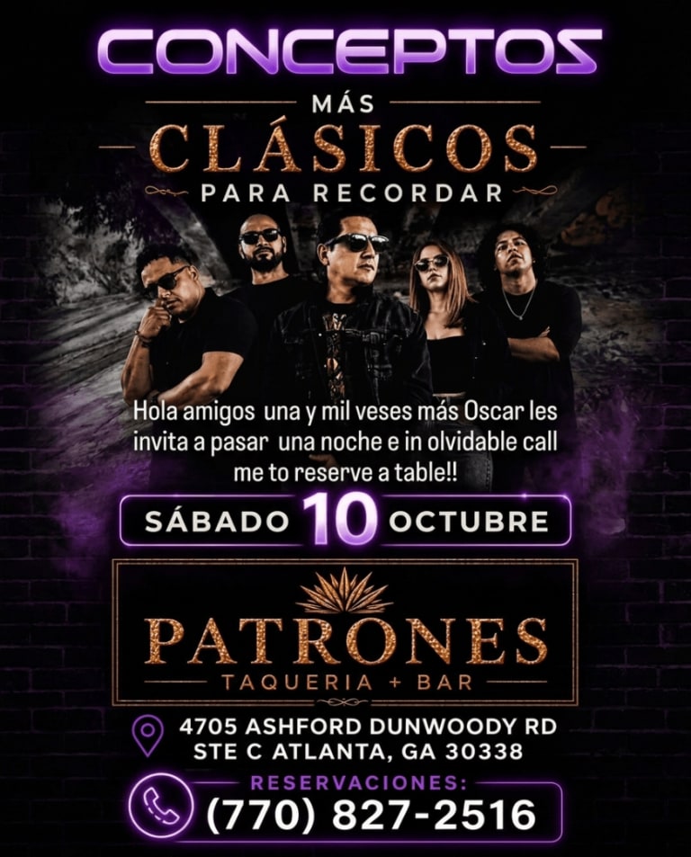 Event - 🔥 NOCHE DE DISCO CON CONCEPTOS EN PATRONES ATLANTA OCT 10🔥 - Atlanta, Georgia - October 10, 2026 | concert tickets