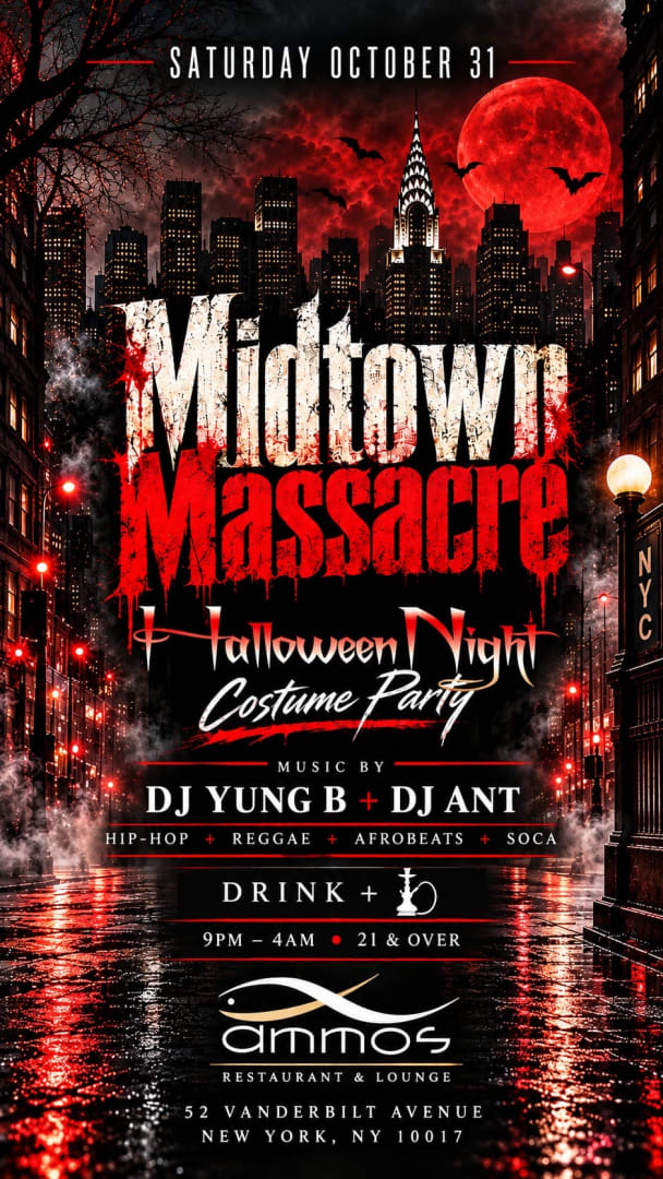 Event - Midtown Masacre Halloween Costume Party At Ammos Lounge - New York, New York - October 31, 2026 | concert tickets