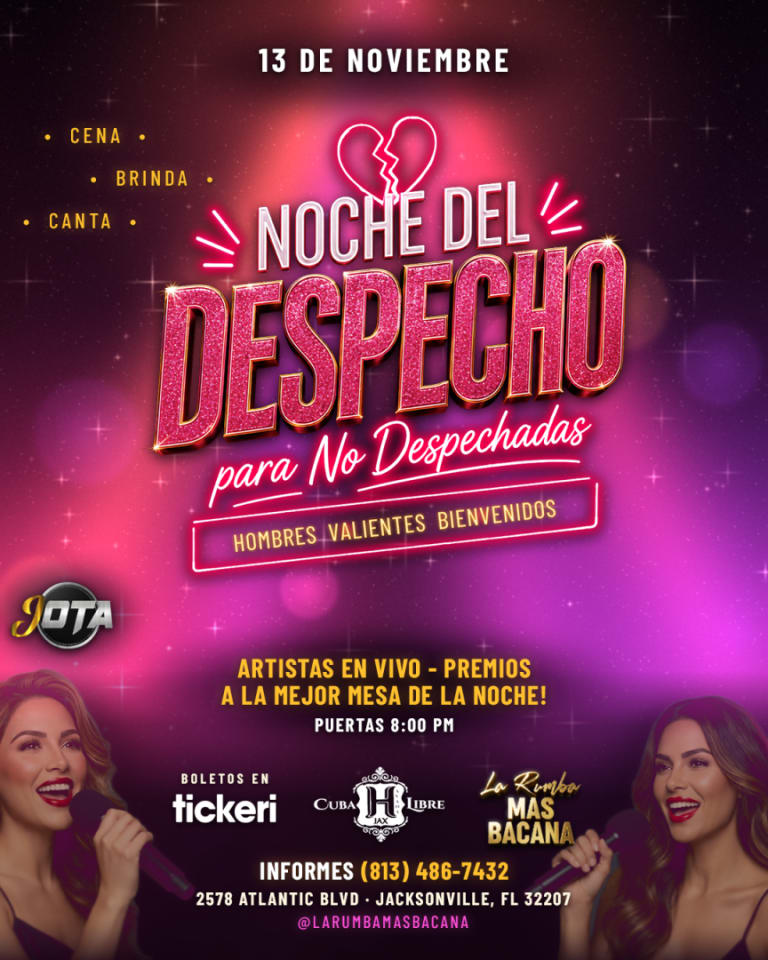 Event - Noche del Despecho Para no Despechadas " Hombres Valientes Bienvenidos!" JACKSONVILLE - Jacksonville, Florida - November 13, 2026 | concert tickets