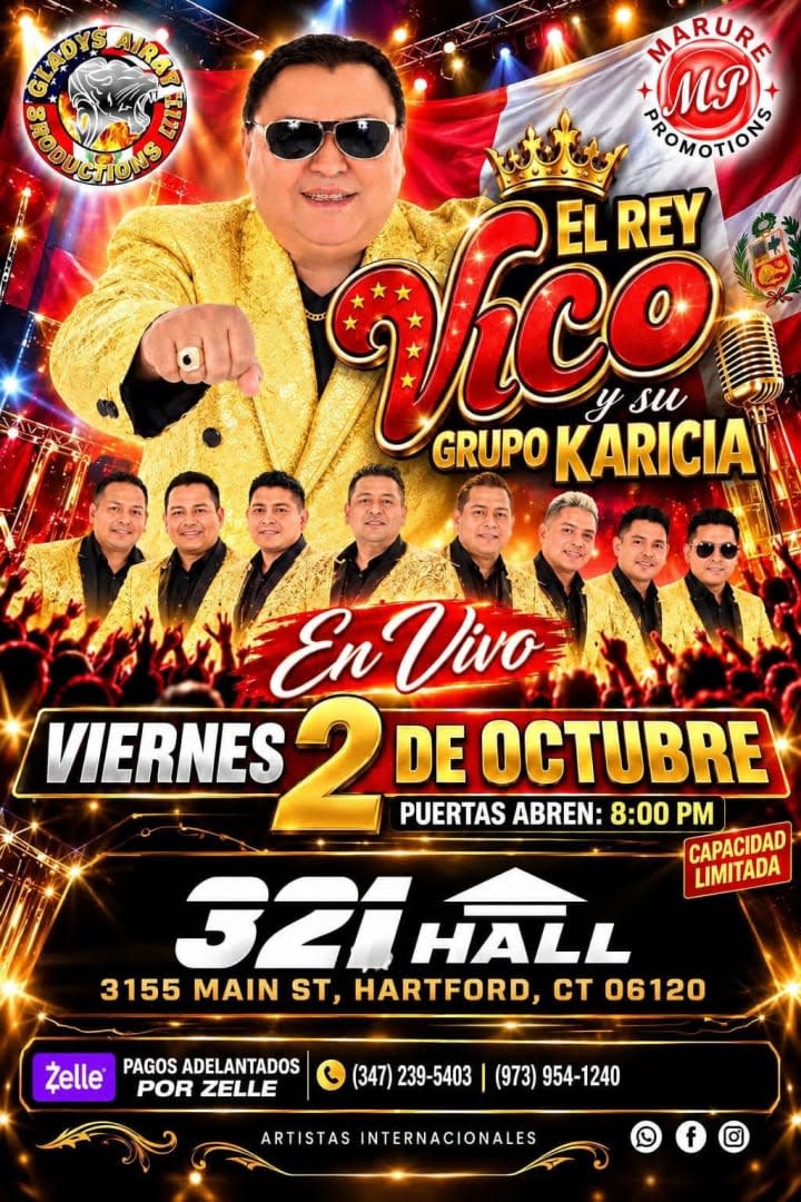 Event - Vico y su grupo Karicia en Connecticut - Hartford, Connecticut - October 2, 2026 | concert tickets